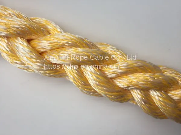 8 Strand Polypropylene Polyester Mixed Mooring Rope