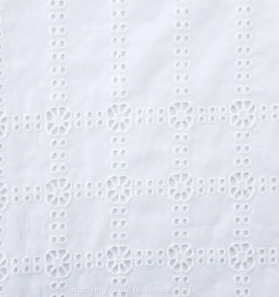 Embroidery Heavy Cotton Lace Fabric Embroidered photo-3