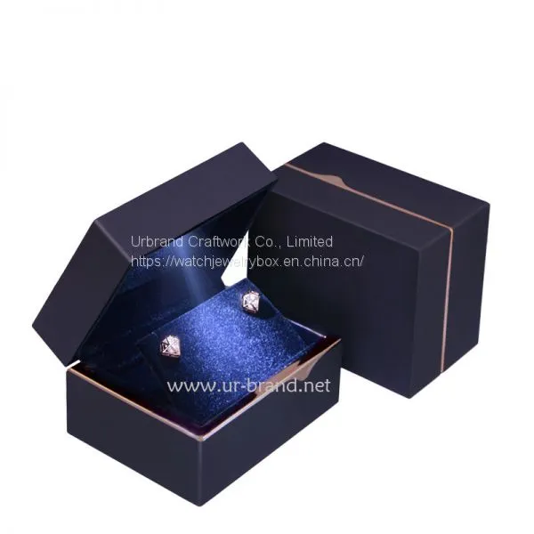 Jewelry Box With LED Light Packaging Paint Jewelry Ring Wedding Pendant Bracelet Brand New Gift photo-2