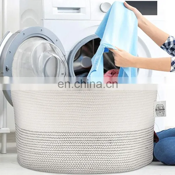2020 Hot Selling European and American Round Cotton Rope Storage Basket photo-3