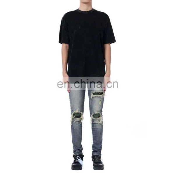 DiZNEW 2020 Knee Ripped Jeans Bulk Wholesale Guccibelt Mans Jeans photo-4
