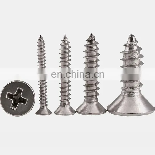 Black Stainless Steel 304/316 Flat Head Grade 8.8 Self-tapping Screws photo-4
