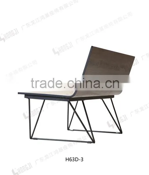 Curve Plywood Waiting Chair Airport Chair Public Seating H63A-4FT-V for Spain Design photo-4