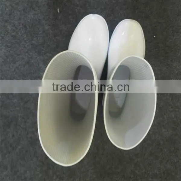 White Pvc Rain Boots With Rainly Day photo-3