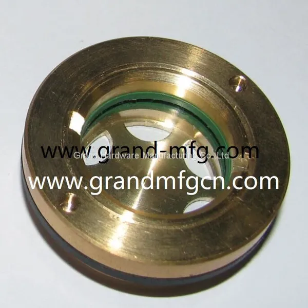 NPT 2 Inch Brass Oil Sight Glass Used for Compressor Pumps Gearboxes Roots Blowers photo-5