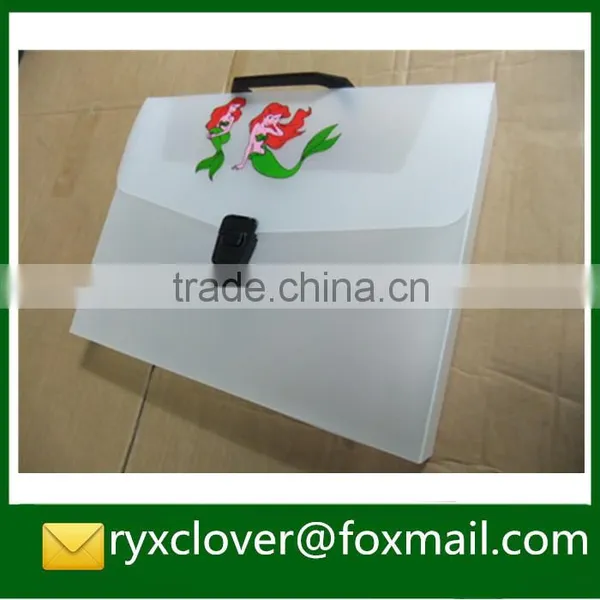 School & Office Stationery A4 Size PP Plastic Customized Color Document Box With Handle photo-5