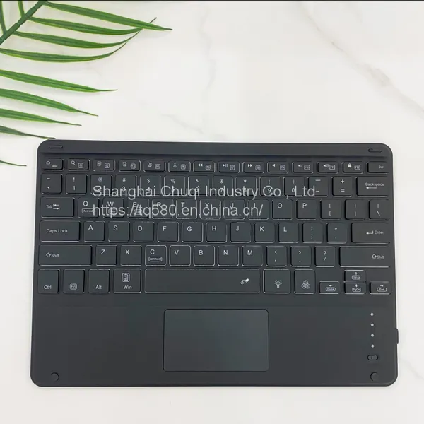 Apple IPad12.9.7 Inch Protective Case Bluetooth Keyboard 2017 Wonderful Touch Colorful Backlit Leather Pen Holder photo-4