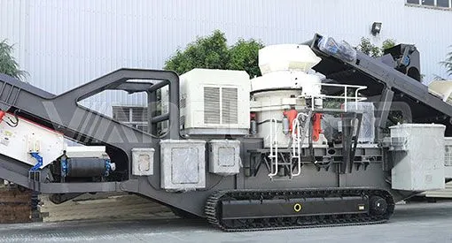 Crawler Type Mobile Crushing Station 150 Tph Mobile Cone Crusher With Vibrating Screen photo-3