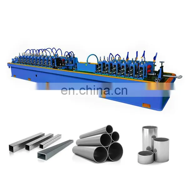 ERW Tube Mill Line Round / Square / Rectangular Oval Steel Pipe Making Machine