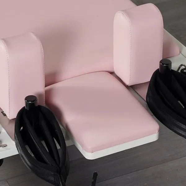 White Painted Oak Pink Pilates Reformer photo-4