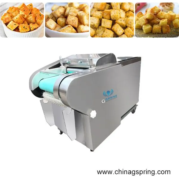 Automatic Bread Croutons Cutting Machine for Snack Food Processing Line