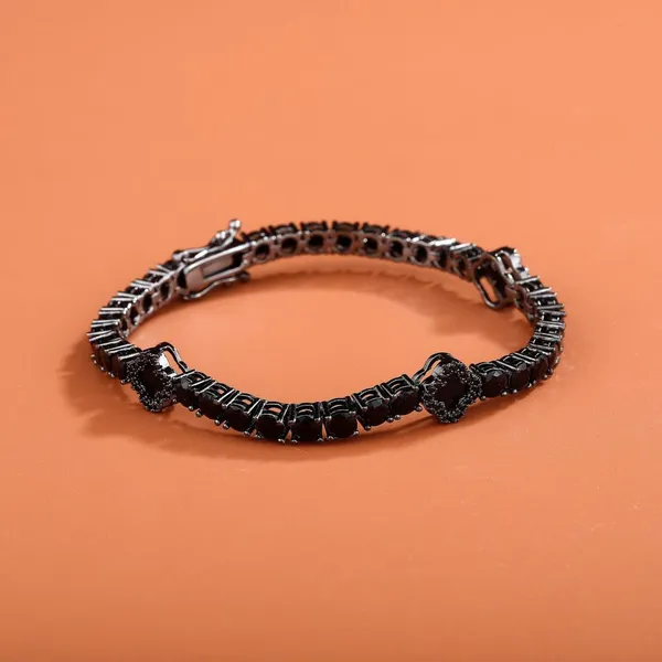 New Iced Out Bling Cubic Zirconia Tennis Chain Bracelet 5mm Black Color Charm Bangle Hip Hop For Women Men Jewelry photo-3