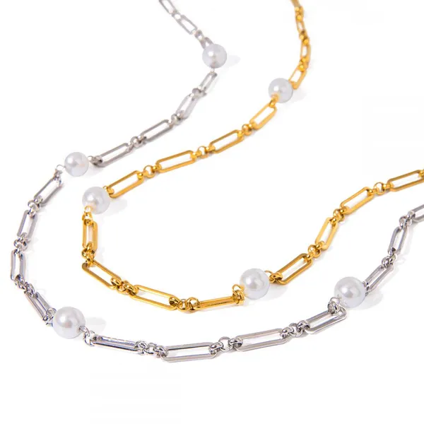 Exquisite Minimalist Waterproof Gold Necklace in High-Quality Stainless Steel photo-3