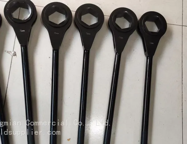 Heavy-duty Ratchet Wrench Custom Heavy Duty CRV Steel Ratchet Socket Wrench Scaffolding Tools Pointed Tail Ratchet Wrench photo-2