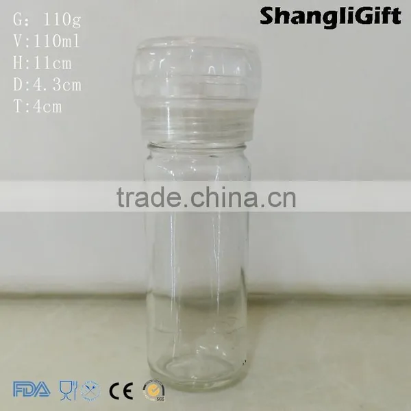 Hot Sale 110ml Spice Tools Glass Bottles Pepper Grinder photo-3