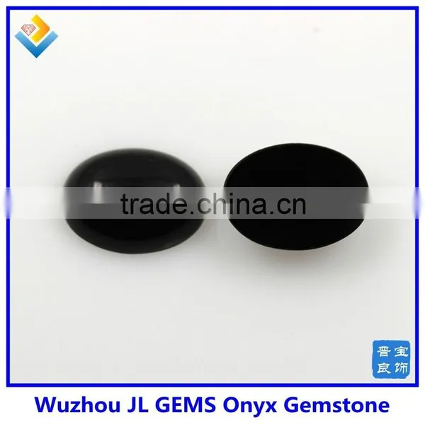 Semiprecious Natural Black Oval Agate photo-4
