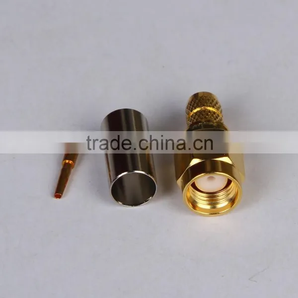 Brass Metal Rates RP SMA Female Cable Coaxial Connector photo-2