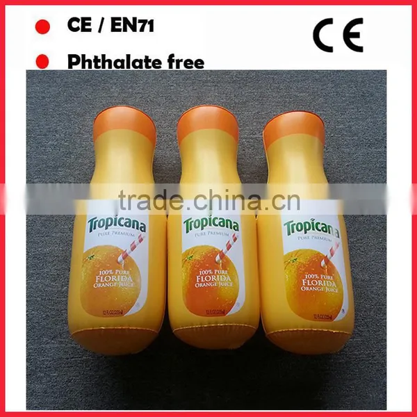 promotional PVC inflatable beverage drinking bottle for promotion advertising inflatable bottle