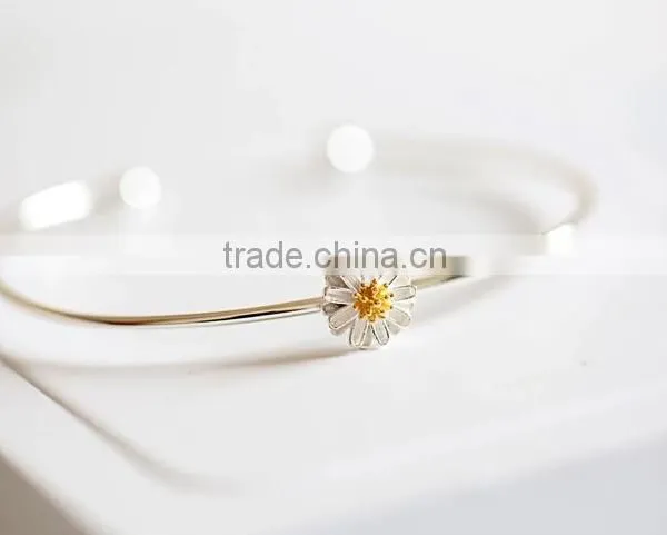 New Arrival Gold Tiny Delicated 925 Sterling Silver Daisy Fashion Jewelry Set for Wedding Party photo-4