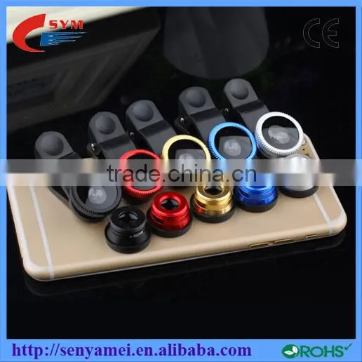 3 in 1 Wholesale 180 Degree Fisheye Lens, for Iphone Camera Lens