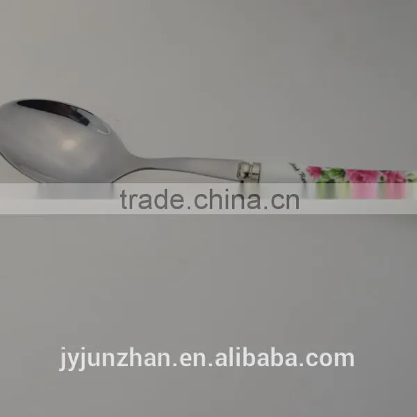 Stainless Steel Cutlery With Ceramic Handle Spoon photo-2