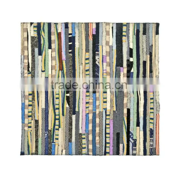 Natural Fibres Richly Stripe Hand Knitted Mat
