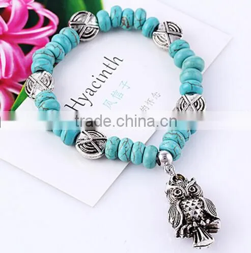 >>NEW SW16573 Promotion Beaded Charm Bracelet Turquoise Bracelet// photo-2