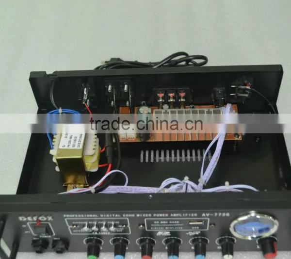 2015 Trade Assurance Supplier SASION Mini Size AV-7736 Power Amplifier With VU Meter photo-2