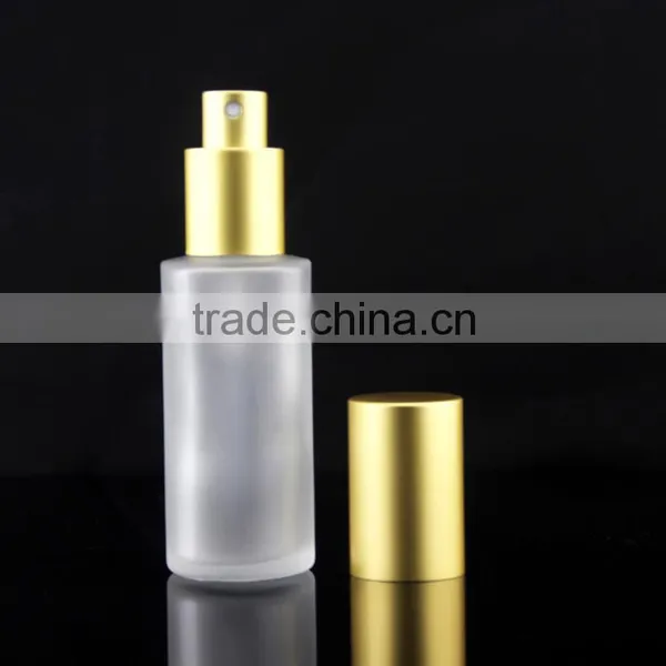 High Class Best Selling Frosted Glass Bottle With Golden Pump photo-2