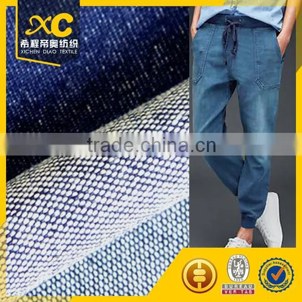 Knit Indigo Jeans 4 Way Stretch Denim Fabric photo-3