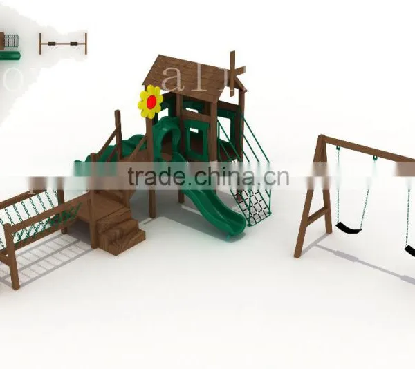Factory Price High Quality Thick and Solid Wooden Outdoor Playground for Kids