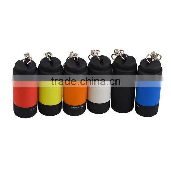 USB Rechargeable LED Keychain Light With Fire Retardant ABS Body Flashlight Quality Choice photo-2