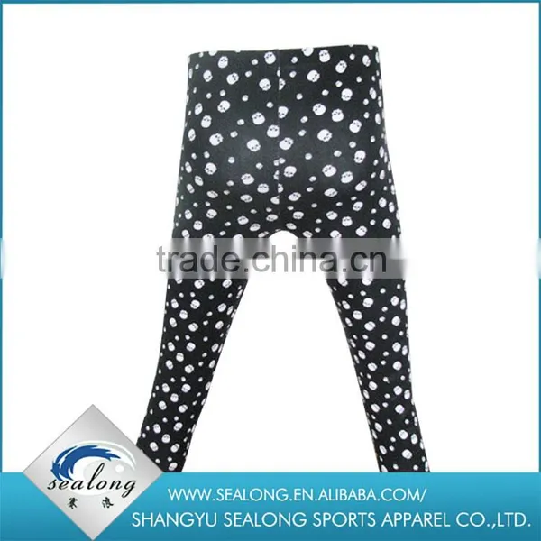 Wholesale Custom Digital Printed Cotton Spandex Skull Tights Legging photo-5
