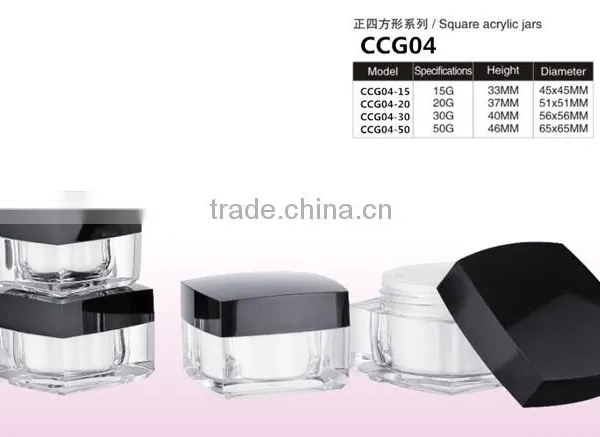 Wholesale Cosmetic Packaging Skincare Bottle Round Colord 15g/30g/50g Acrylic Jars Acrylic Cream Jar photo-3