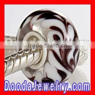 European WAVES Silver Murano Glass Bead Fit Charm Bracelet