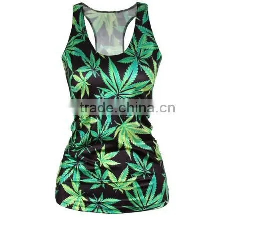 Sexy Women 3D Graphic Digital Printed Stretch Skinny Punk Vest Tank Top photo-2