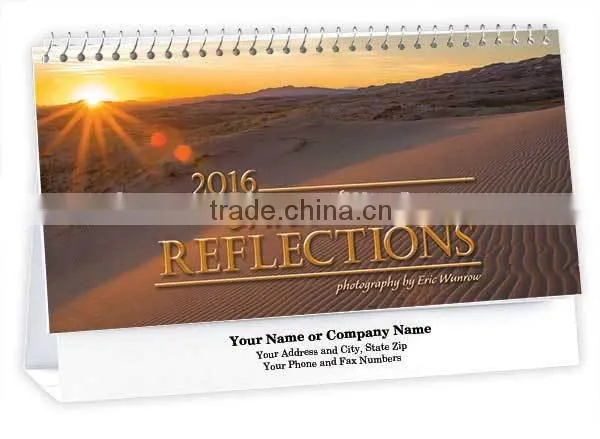 High Quality Luxious Gift Desktop Calender Welcome OEM Table Calender photo-4