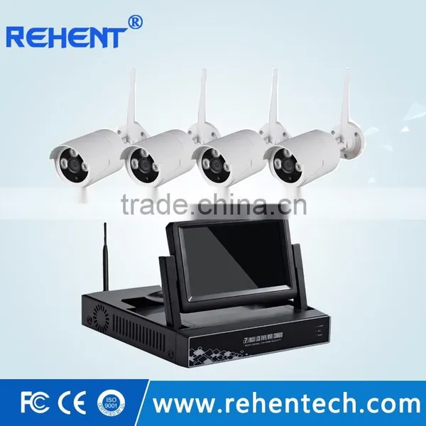 Easy Set HD 720P 7" LCD NVR 2.4G Wireless IP Surveillance Camera Kit