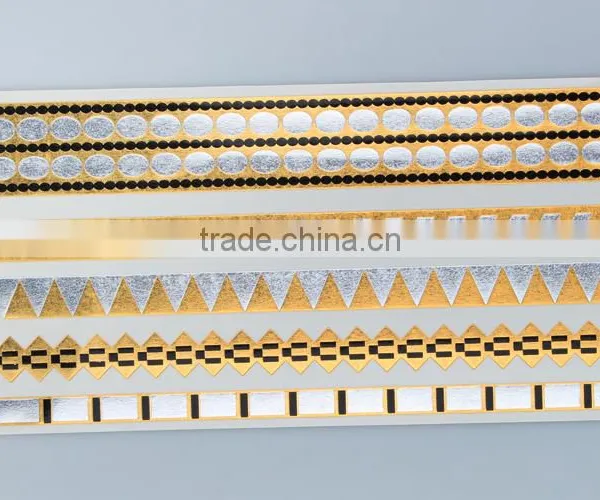 Adhesive Body Jewelry Golden Tattoo Sticker photo-3