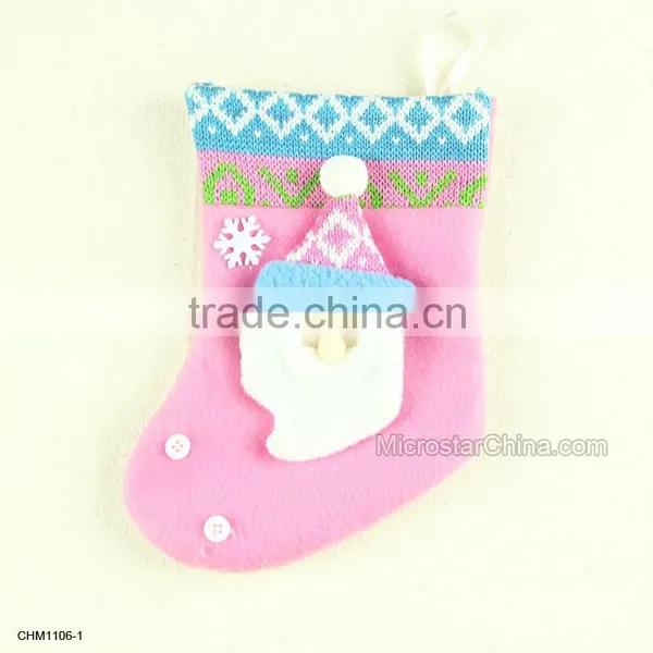 Colorful Merry Christmas Socks Candy Bag Snowman Decoration photo-2