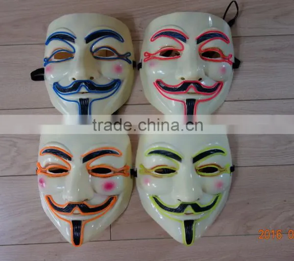 EL Wire V For Vendetta Mask / V for Vendetta el Wire Mask / Vendetta el Wire Mask photo-4
