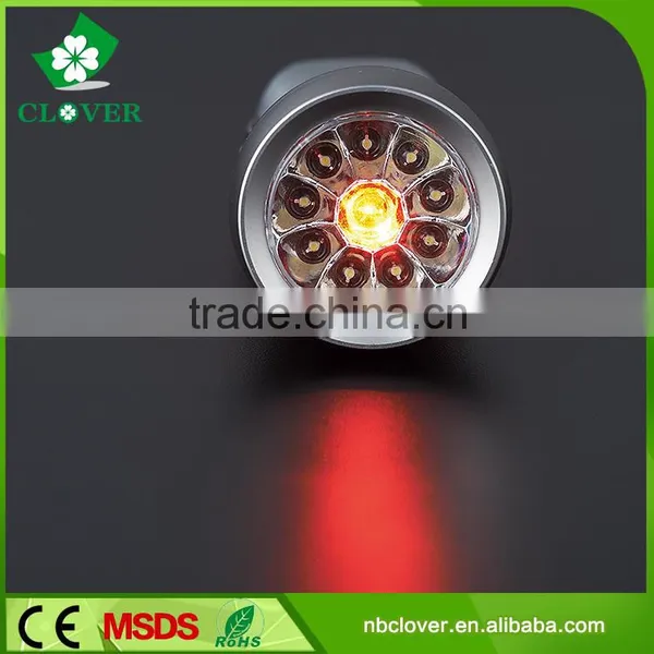 High Power 9 White+1 Red Led Multi-function Brightest Led Flashlight photo-5