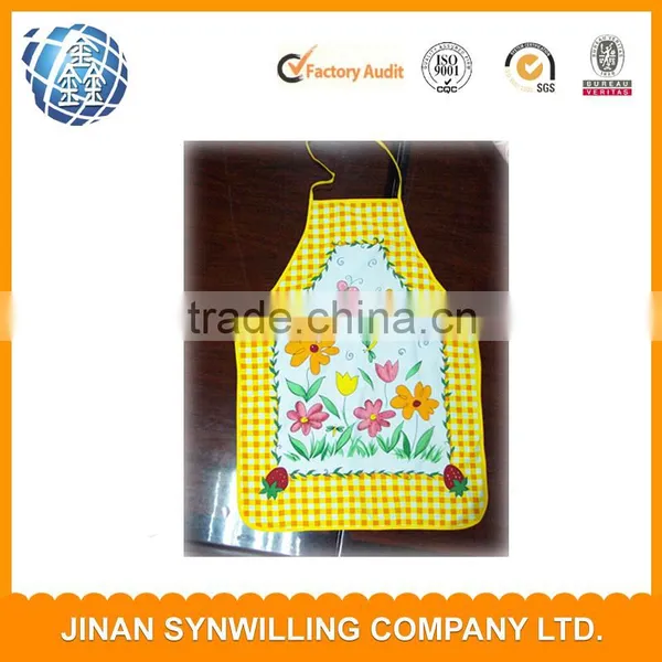 100% Cotton Apron Yellow 3D Printed Aprons Kitchen Cooking Home BBQ Apron Party photo-2