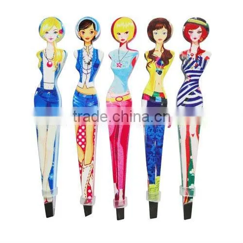 Eyebrow Tweezers With Lady Printing,eyelash Tweezers,cosmetic Tweezers