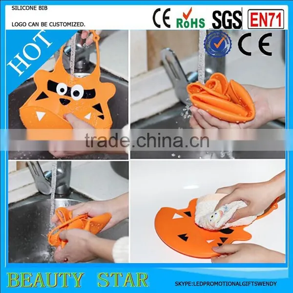 High Quality Baby Bib,waterproof Silicone Baby Bib,durable&and Easy Washable Baby Bib Factory photo-4