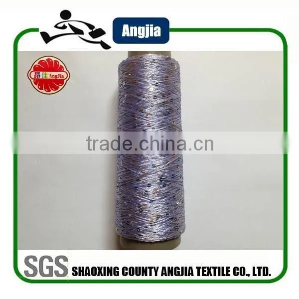 High Quality Polyester Knitting Sequin Yarn Polyester Spun Sequin Yarn for Sewing Thread photo-2