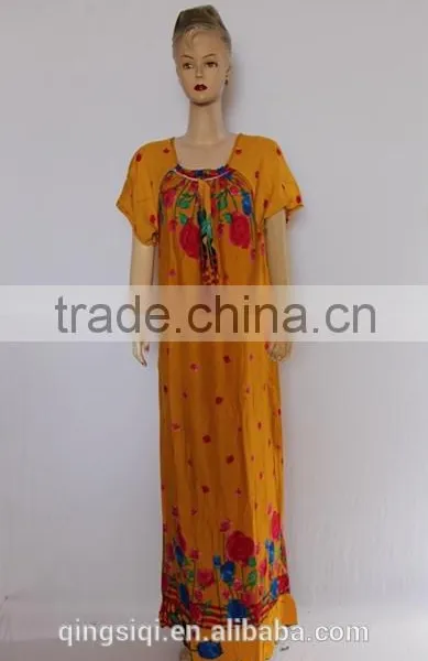 Fashion Short Sleeve Arab Lady Long Gown photo-3