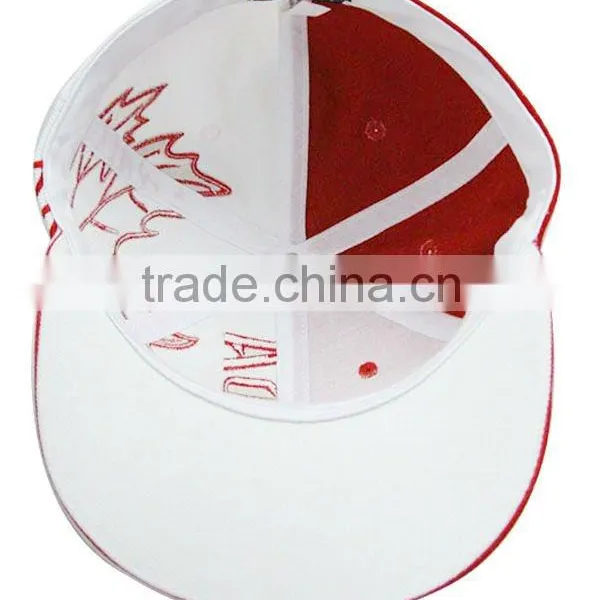 Two-tone Canada Maple Leaf Flat Brim Cotton Custom Flexfit Baseball Caps photo-4