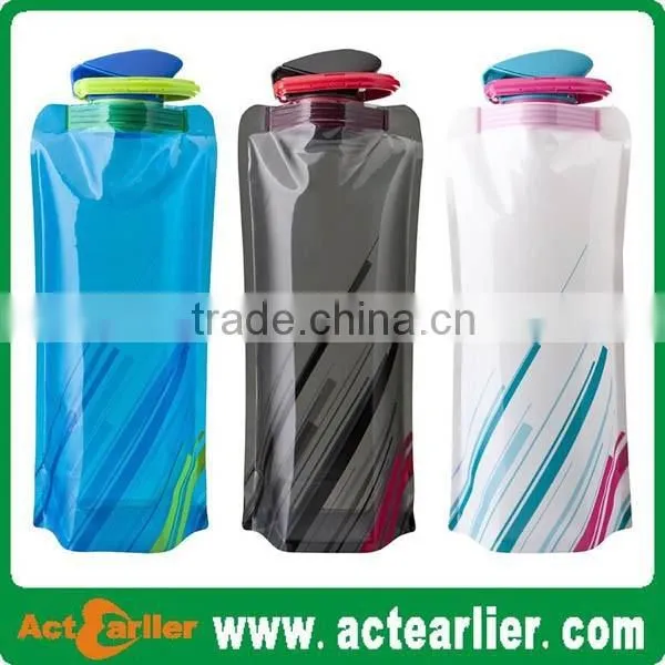 Foldable Plastic Water Bottle for Sports photo-3