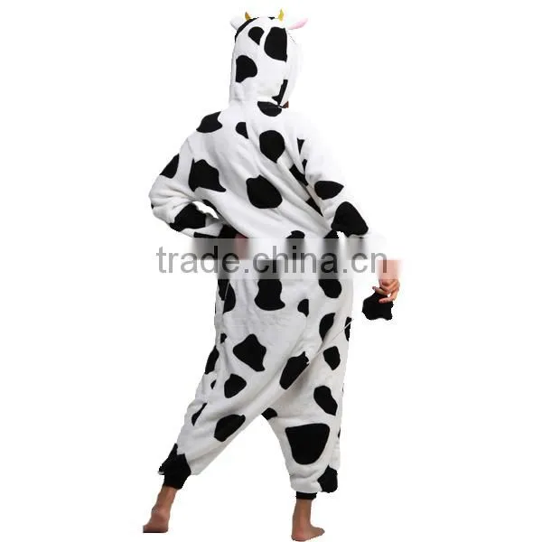 New Friendly Cow Adult Animal Full Body Pajamas Party Costume photo-2